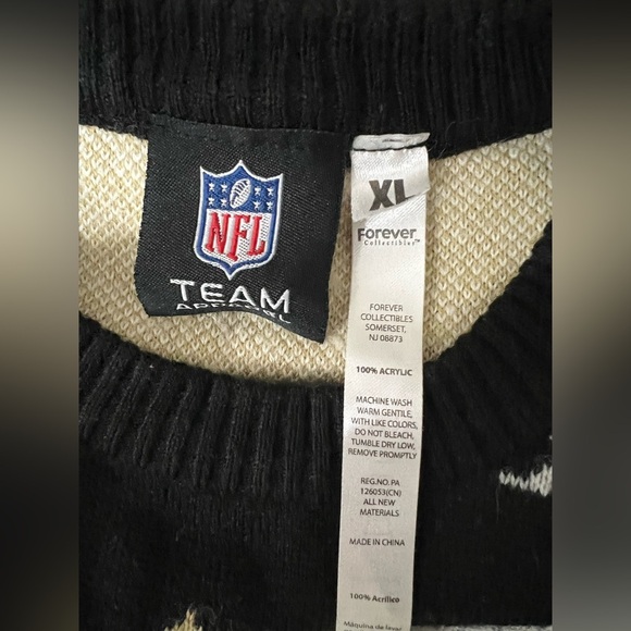 Saints Black and Gold Men's Holiday Christmas Sweater, size XL, GUC, Nola, NFL - Picture 5 of 5